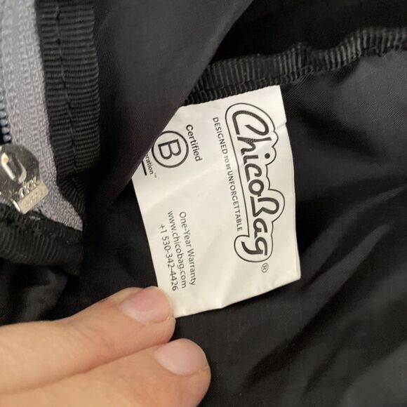 ChicoBag Travel Pack rePETe + Refine Compact Recycled‎ Backpack Packable Black - Picture 14 of 16